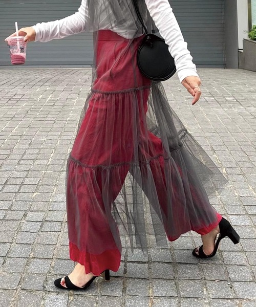 HEILIS ワンピース 「hideka select」チュールフリルティアード