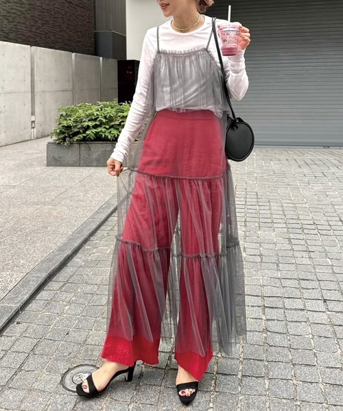 HEILIS ワンピース 「hideka select」チュールフリルティアード