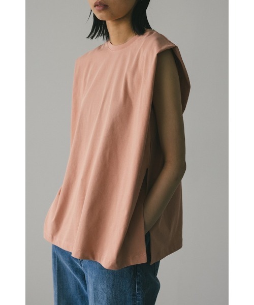 STYLEMIXER タンクトップ ノースリーブ ショルダータックタンク