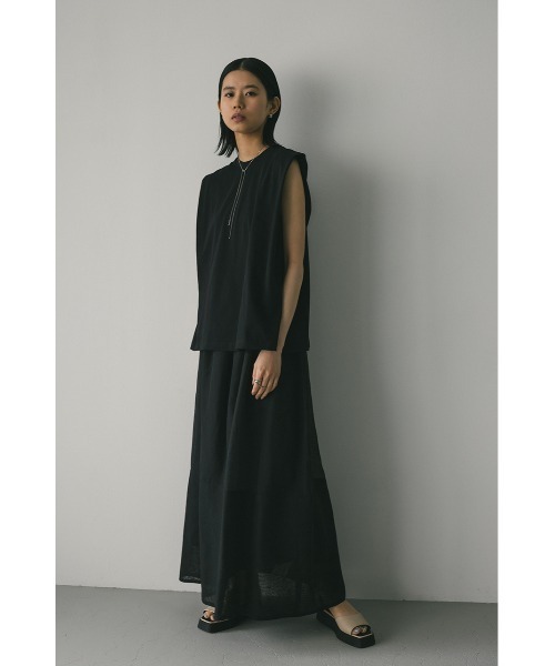 タンクトップ ノースリーブ ショルダータックタンク レディース STYLEMIXER タンクトップ ノースリーブ ショルダータックタンク