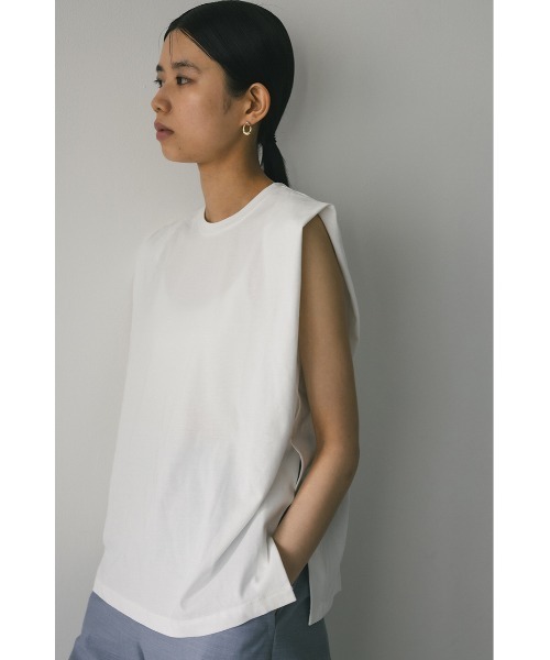 タンクトップ ノースリーブ ショルダータックタンク レディース STYLEMIXER タンクトップ ノースリーブ ショルダータックタンク