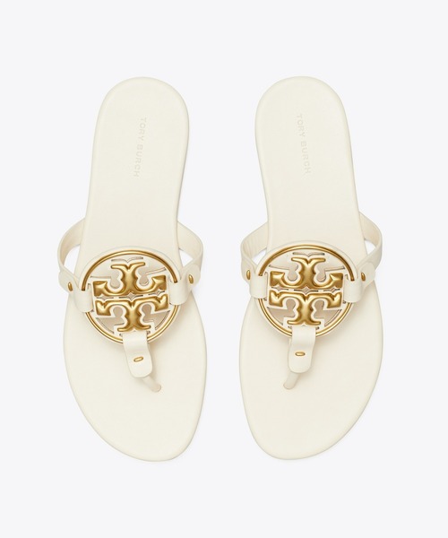 TORY BURCH サンダル ミラー ソフト メタル ロゴサンダル