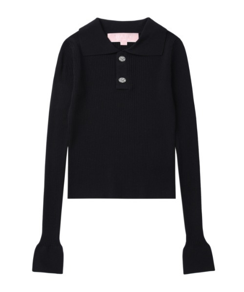 ニット セーター BAPY RIB POLO SHIRTS レディース
