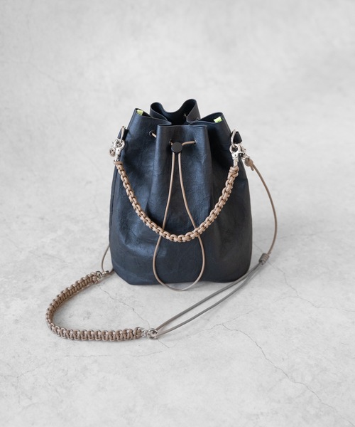SENTI ショルダーバッグ 「 」Dyneema Leather DRAWSTRING