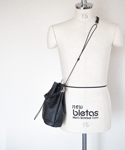 【最終価格】美品⭐️TAZUNE ショルダーバック ドローストリング 巾着 レザー SENTI ショルダーバッグ 「 」Dyneema Leather DRAWSTRING