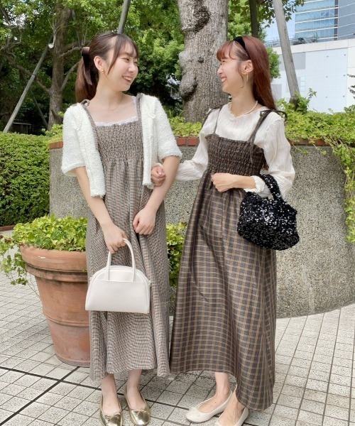 flower（ファッション） ワンピース ナチュラルチェック