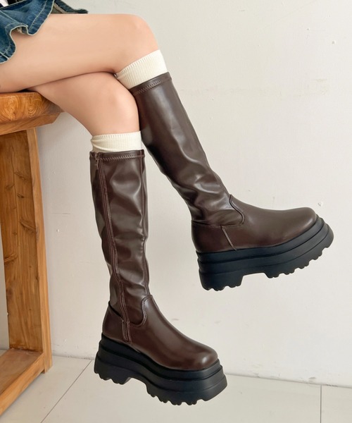 Shoes in Closet（シュークロ） ブーツ 厚底トリプルソール ストレッチ