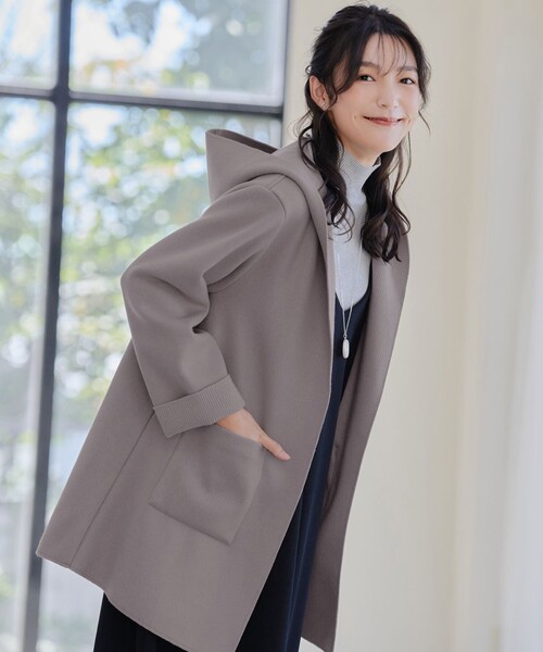 Tiaclasse ダウンコート ダウンジャケット ダブルフェイスニットロング