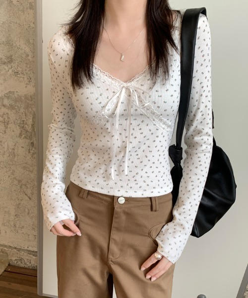 tシャツ tie ribbon tops レディース Ribbon Tie Top – KUOSE.com