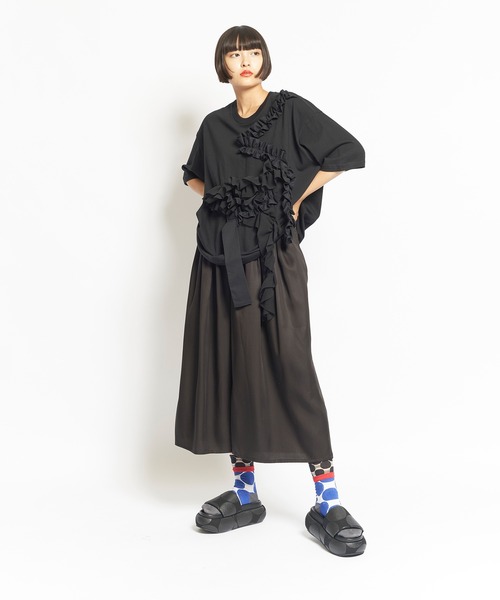 gomme パンツ エクセルツイル タックパンツ レディース メンズ