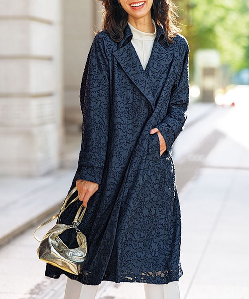 美品　Louis Vuitton 花柄トレンチコート 36 Louis Vuitton】【フランス製】【アウター】ルイヴィトン『花柄