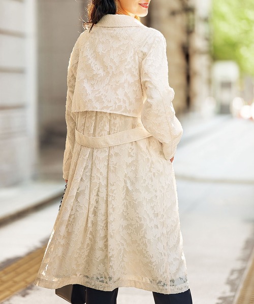 美品　Louis Vuitton 花柄トレンチコート 36 Louis Vuitton】【フランス製】【アウター】ルイヴィトン『花柄
