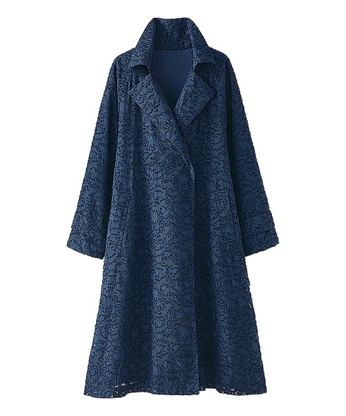 LEONARD*レオナール　ライトアウター　スプリングコート　トレンチ 花柄 花柄カットジャカードトレンチコート - ベルーナ【公式】