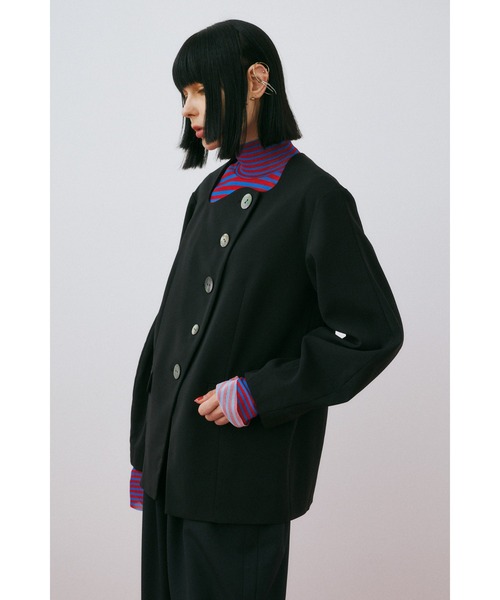 HeRIN.CYE コート アウター Wave neck jacket ウェーブネック