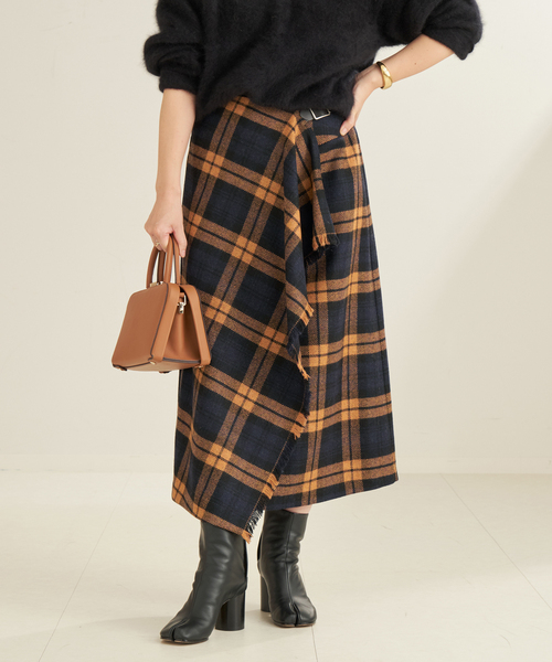 美品 別注オニールオブダブリン× plageプリーツマキシスカート plage（プラージュ） スカート ONEIL OF DUBLIN/オニールオブダブリン