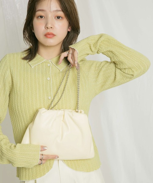 KBF（ケービーエフ） ハンドバッグ ボールチェーンギャザーBAG