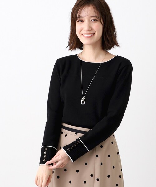 ニット セーター 「SALE／手洗い可」カフス風デザインニット レディース Reflect ニット セーター 「SALE／手洗い可」カフス風デザイン