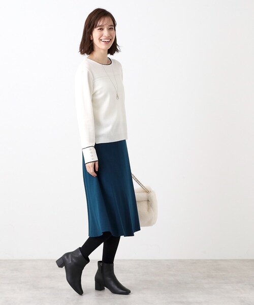 ニット セーター 「SALE／手洗い可」カフス風デザインニット レディース Reflect ニット セーター 「SALE／手洗い可」カフス風デザイン