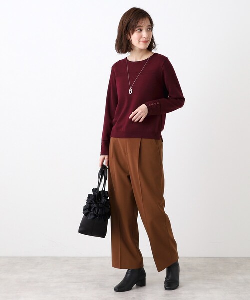 ニット セーター 「SALE／手洗い可」カフス風デザインニット レディース Reflect ニット セーター 「SALE／手洗い可」カフス風デザイン