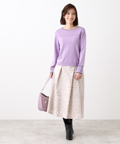 ニット セーター 「SALE／手洗い可」カフス風デザインニット レディース Reflect ニット セーター 「SALE／手洗い可」カフス風デザイン