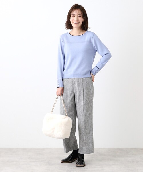 ニット セーター 「SALE／手洗い可」カフス風デザインニット レディース Reflect ニット セーター 「SALE／手洗い可」カフス風デザイン