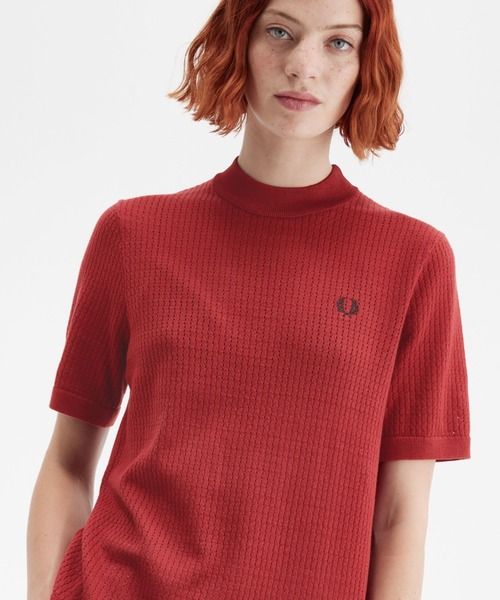 tシャツ Pointelle Knitted T-Shirt／ポインテールニットTシャツ レディース