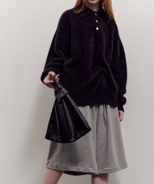ONE. ワンドット 本革 ハンドバッグ ブラック リアルレザー ミニバッグ ONE.（ワンドット） ハンドバッグ 「ONE./ワンドット」リアルレザー
