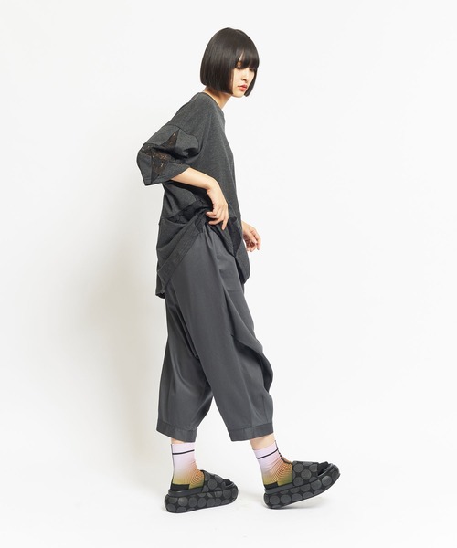 gomme サルエルパンツ　ライン、チャック付き gomme】ゴム 公式オンラインショップ