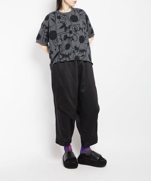 gomme パンツ コットンツイル 二―タックサルエルパンツ
