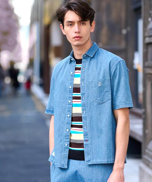 DRESSTERIOR シャツ 「セットアップ可」ライトデニム ハーフ
