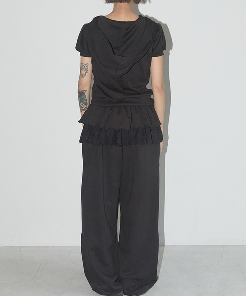 ★FANCY CLUB★フリル レース スウェットパンツ A'GEM/9 × .kom 『 FANCY CLUB/ファンシークラブ』 FRILL LACE