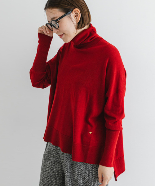 「F by ROSSO」 タートルネックニット FREE ネイビー レディース_画像3