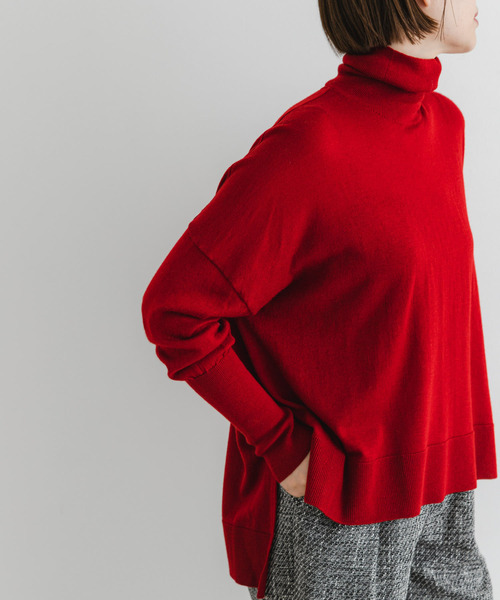 「F by ROSSO」 タートルネックニット FREE ネイビー レディース_画像5