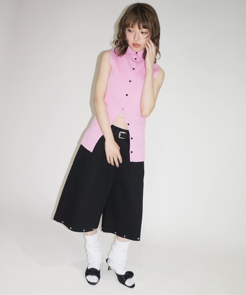 カーディガン sleeve-less summer knit cardigan / サマーニットカーディガン レディース musubore カーディガン sleeve-less summer knit cardigan