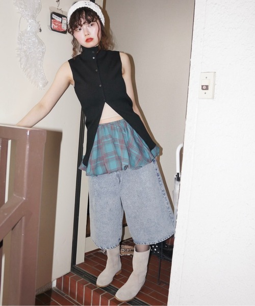 カーディガン sleeve-less summer knit cardigan / サマーニットカーディガン レディース musubore カーディガン sleeve-less summer knit cardigan