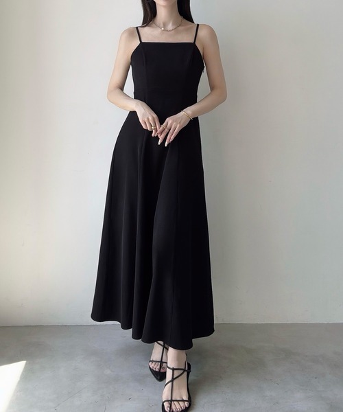 ジュールホルターネックバックリボンフレアワンピース ABITOKYO ワンピース バックリボンキーネックAラインフレア