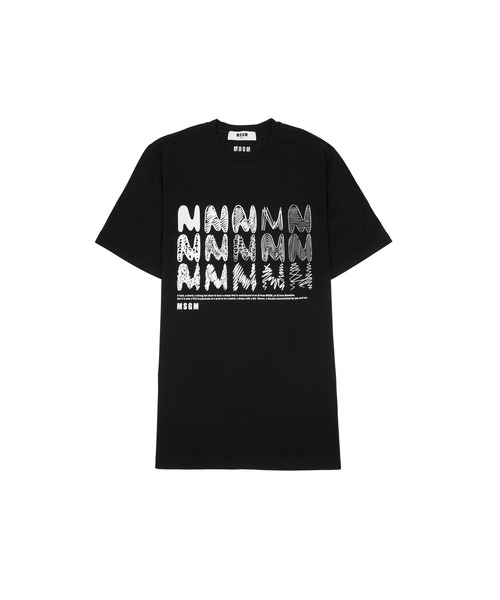 MSGM（エムエスジーエム） tシャツ 「TheMwave」グラフィックTシャツ