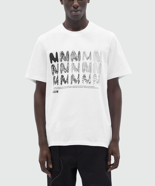 MSGM（エムエスジーエム） tシャツ 「TheMwave」グラフィックTシャツ