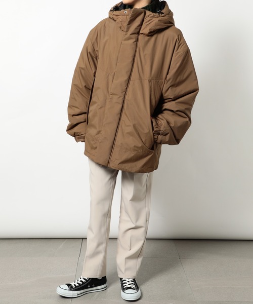 「United Athle」 中綿ブルゾン LARGE オリーブ メンズ_画像4