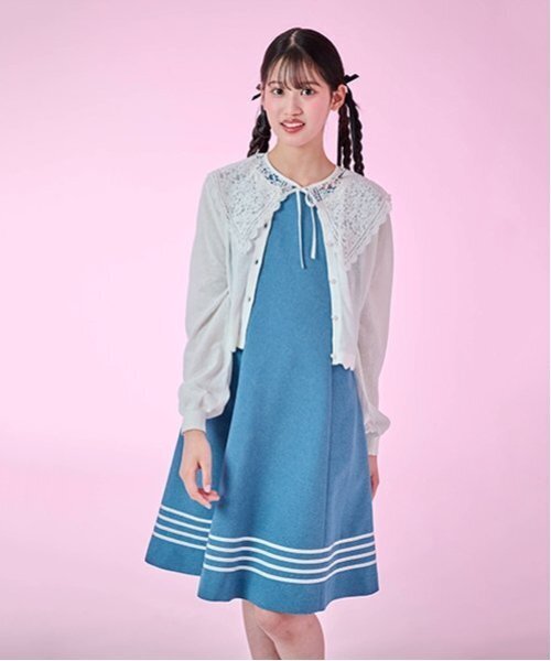 【タグ付未使用品】☆mezzo piano☆フォーマルワンピース　女の子 mezzo piano 長袖ワンピース くま耳セーラー 膝丈 女の子 キッズ