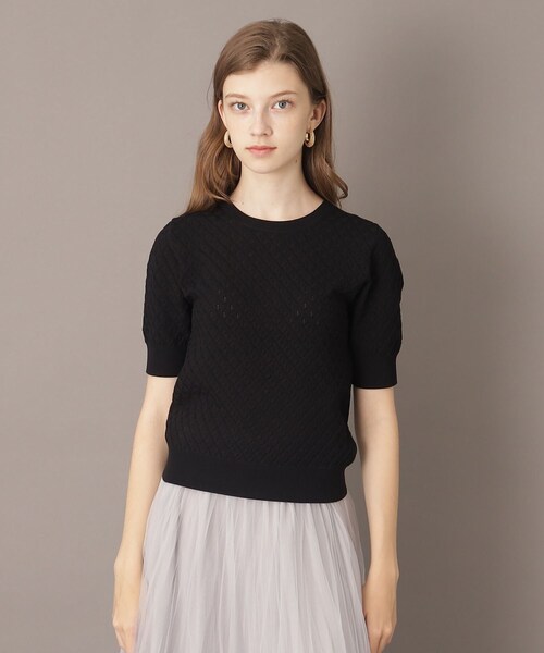 「DRESSTERIOR」 半袖ニット 36 ブラック レディース