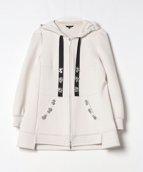 TO BE CHIC - TO BE CHIC　ロングパーカー　40 TO BE CHIC 「TO CHIC」 ジップアップパーカー 40 ベージュ