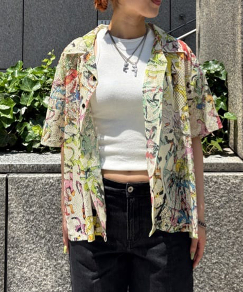 ブラウス シャツ 「BRAIN DEAD/ブレインデッド」 STU SHORT SLEEVE T05004290D225 レディース メンズ