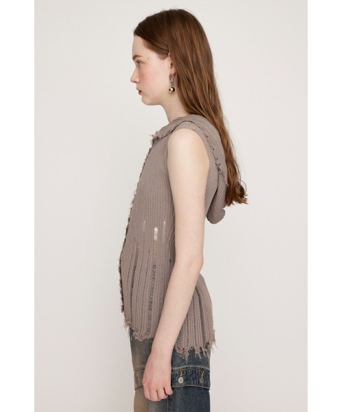 SLY ニット セーター FRONT BUTTON KNIT HOODIE フロントボタン
