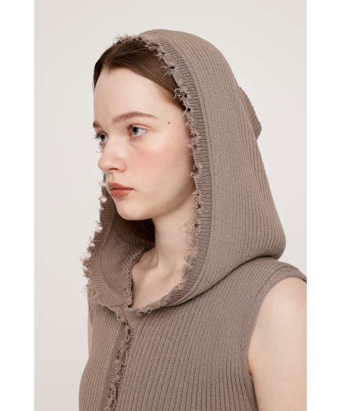 SLY ニット セーター FRONT BUTTON KNIT HOODIE フロントボタン