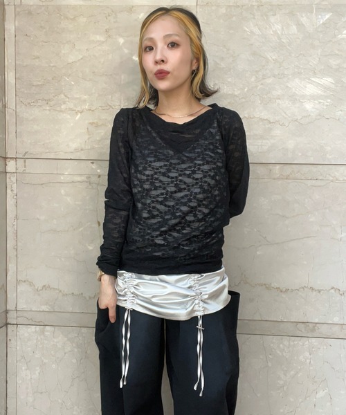 tシャツ 「25quee」レースナンバリングボートネックプルオーバー/580782 レディース | JEANASIS | 22