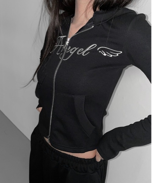 アプ♡新品パーカ パーカー angelica hood zip-up レディース : ZOZOTOWN Yahoo!店