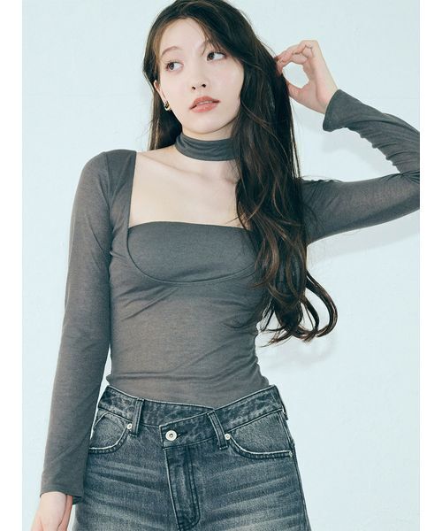 tシャツ 「LILY BROWN Lingerie」バンドゥ付き2wayボディスーツ レディース