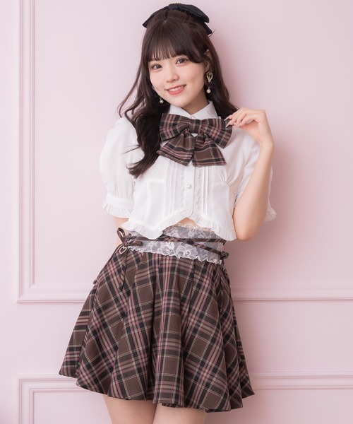 ROJITA スカート まとめ売り ROJITA スカート 「セットアップ対応」クロスリボンデザイン