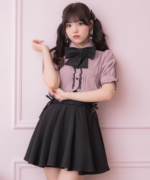 ROJITA スカート 「セットアップ対応」クロスリボンデザインスカート